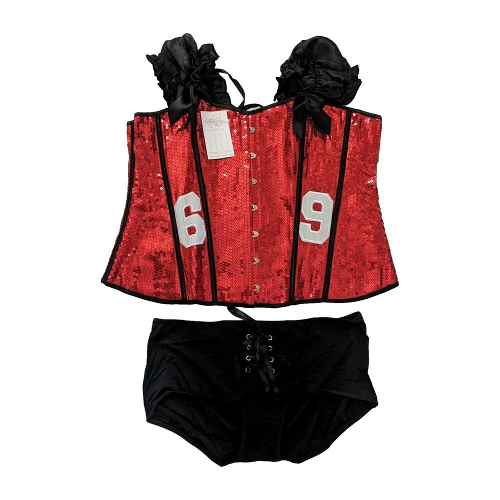 DAISY CORSETS football player 69 Sequin Sequins corset costume NEW Plus Size 6x